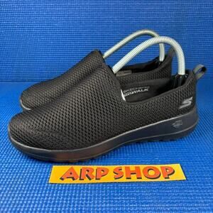 🔴 SKECHERS GO WALK MAX Women`s Size 7.5 Black Walking Shoes 15600TX